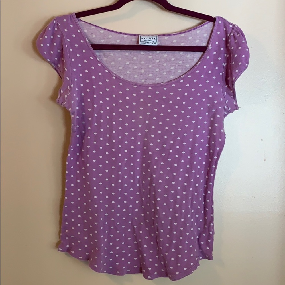 Arizona Purple Polka Dot Top